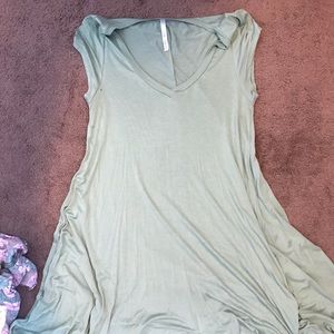 green t shirt dress